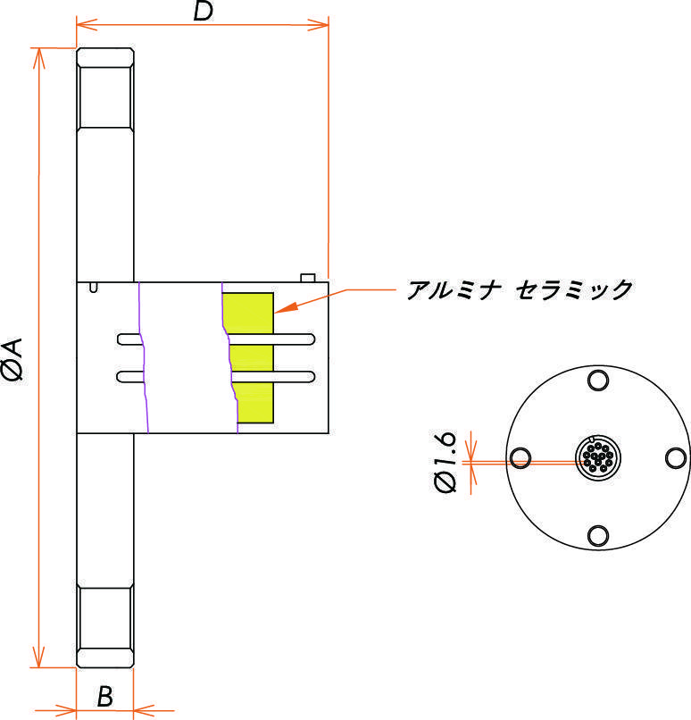T熱電対 BURNDY 6対 VF25 フランジ ガイド付き admin.label.item.size_image
